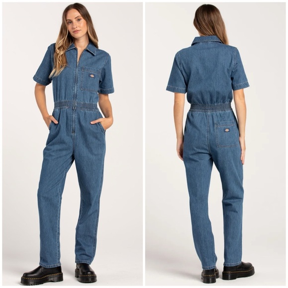 Dickies Houston denim coveralls jumpsuit NEW medium - Picture 14 of 14